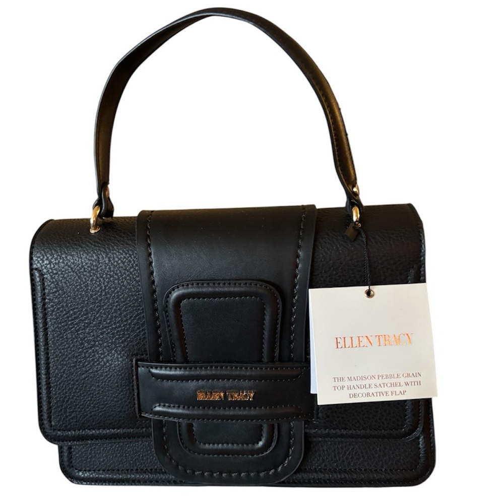 NWT Ellen Tracy Black Satchel Bag
